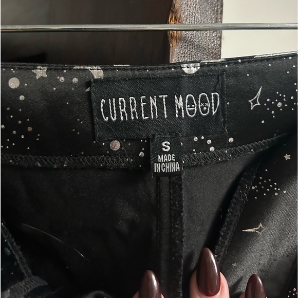 Celestial black and silver wide leg pants - Picture 4 of 4